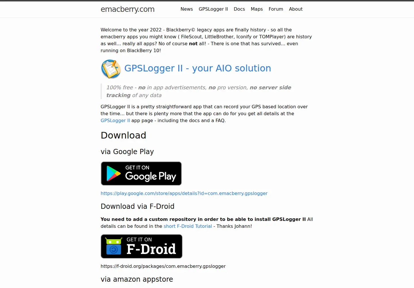 Captured homepage of emacberry.com in the current scan