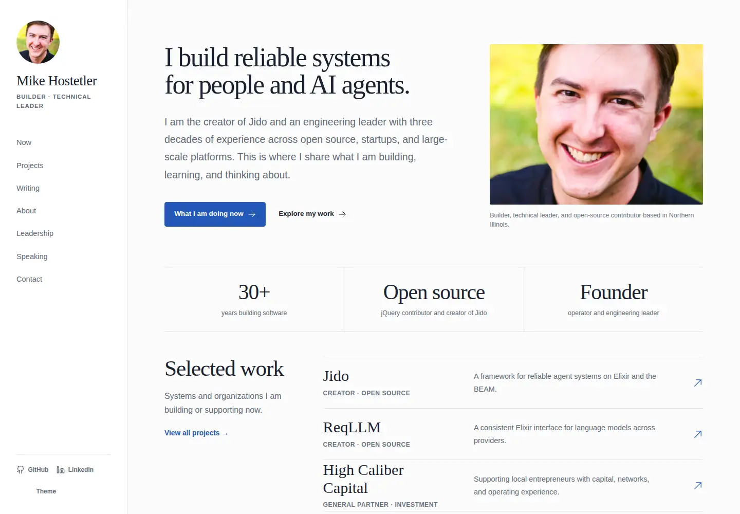 Screenshot of mike-hostetler.com