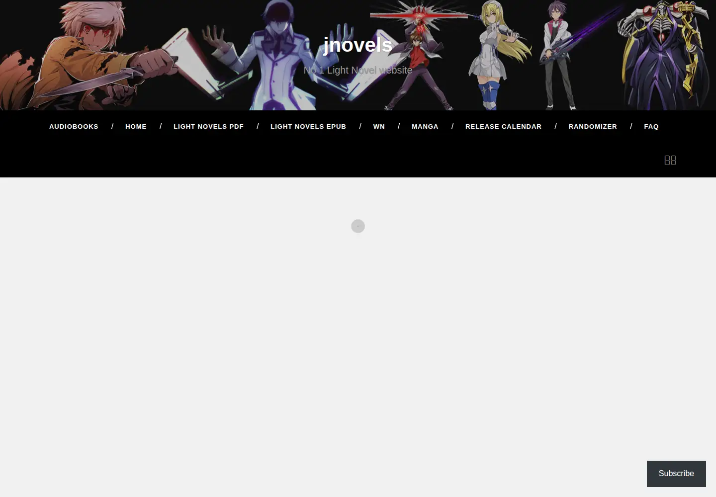 Screenshot of jnovels.com