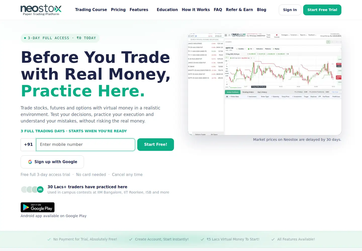 Screenshot of neostox.com
