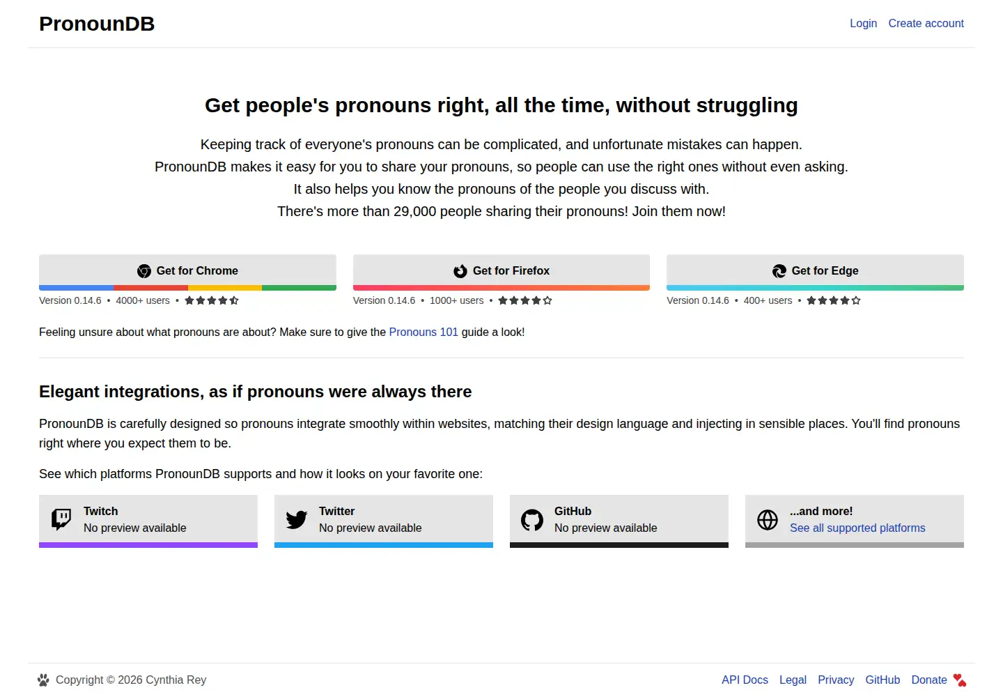 Screenshot of pronoundb.org