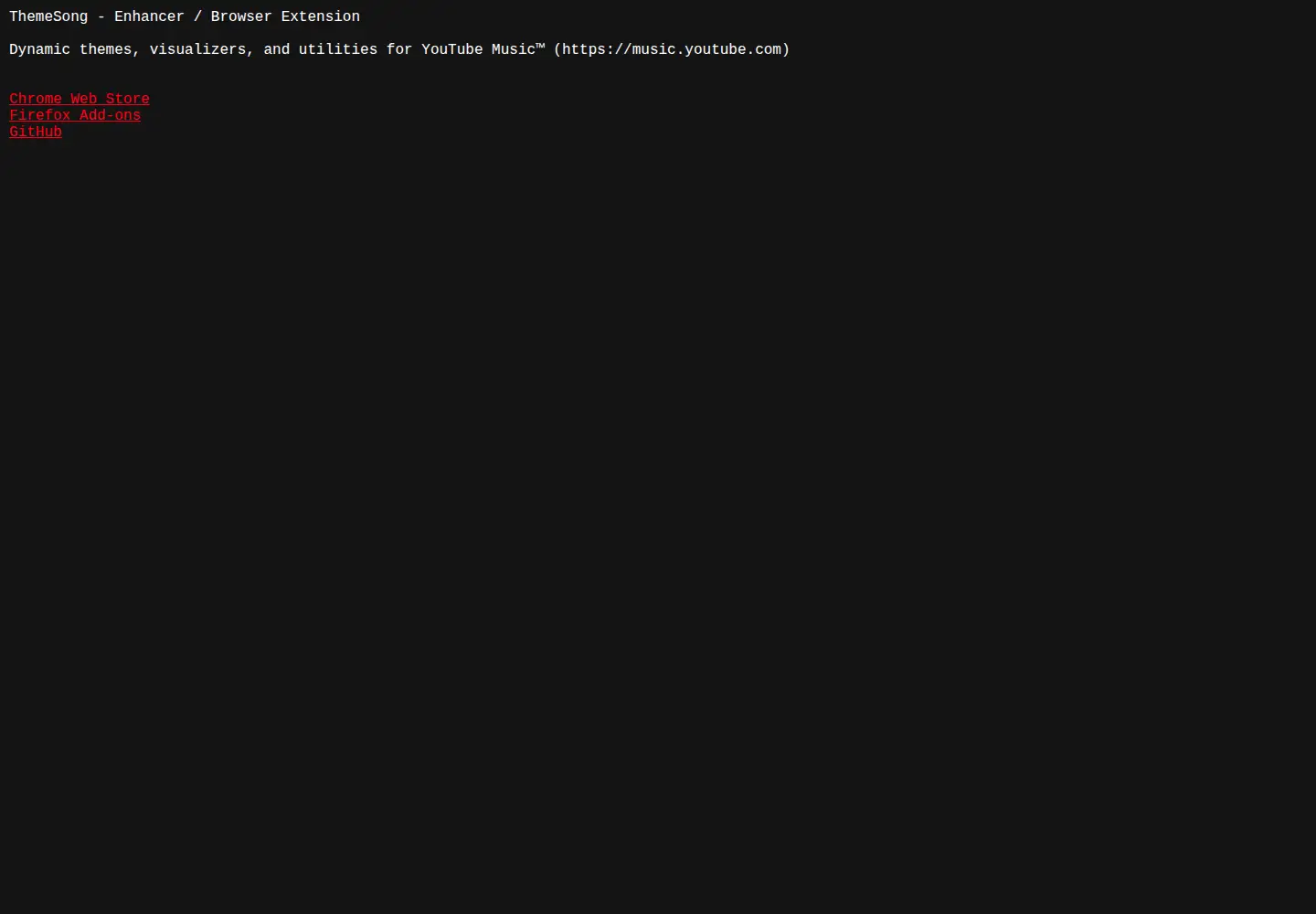 Screenshot of themesong.app