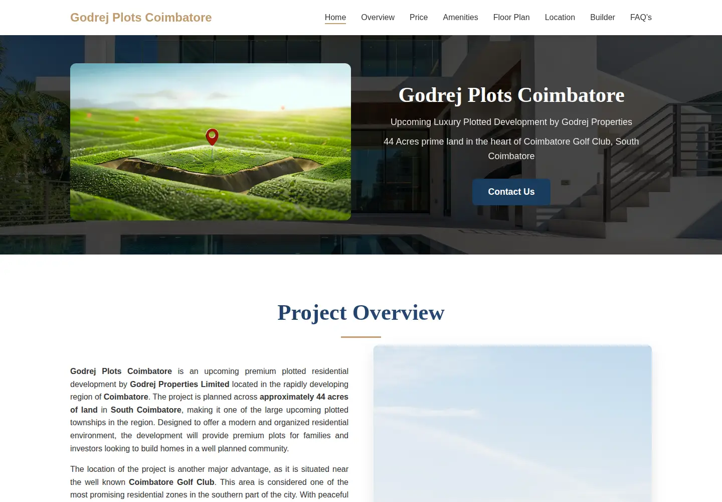 Screenshot of godrejplotscoimbatore.com