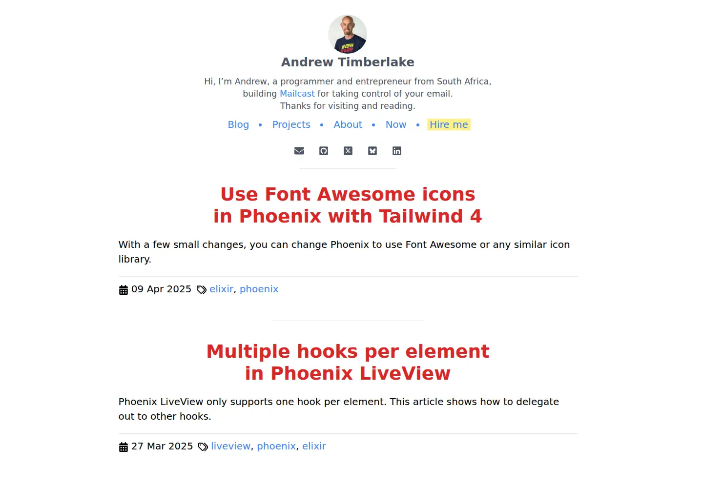 Screenshot of andrewtimberlake.com