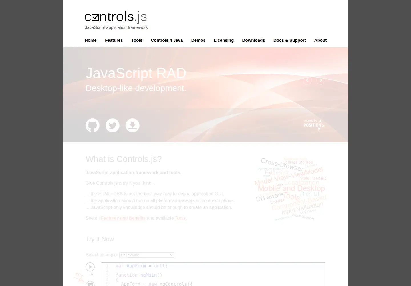 Screenshot of controlsjs.com
