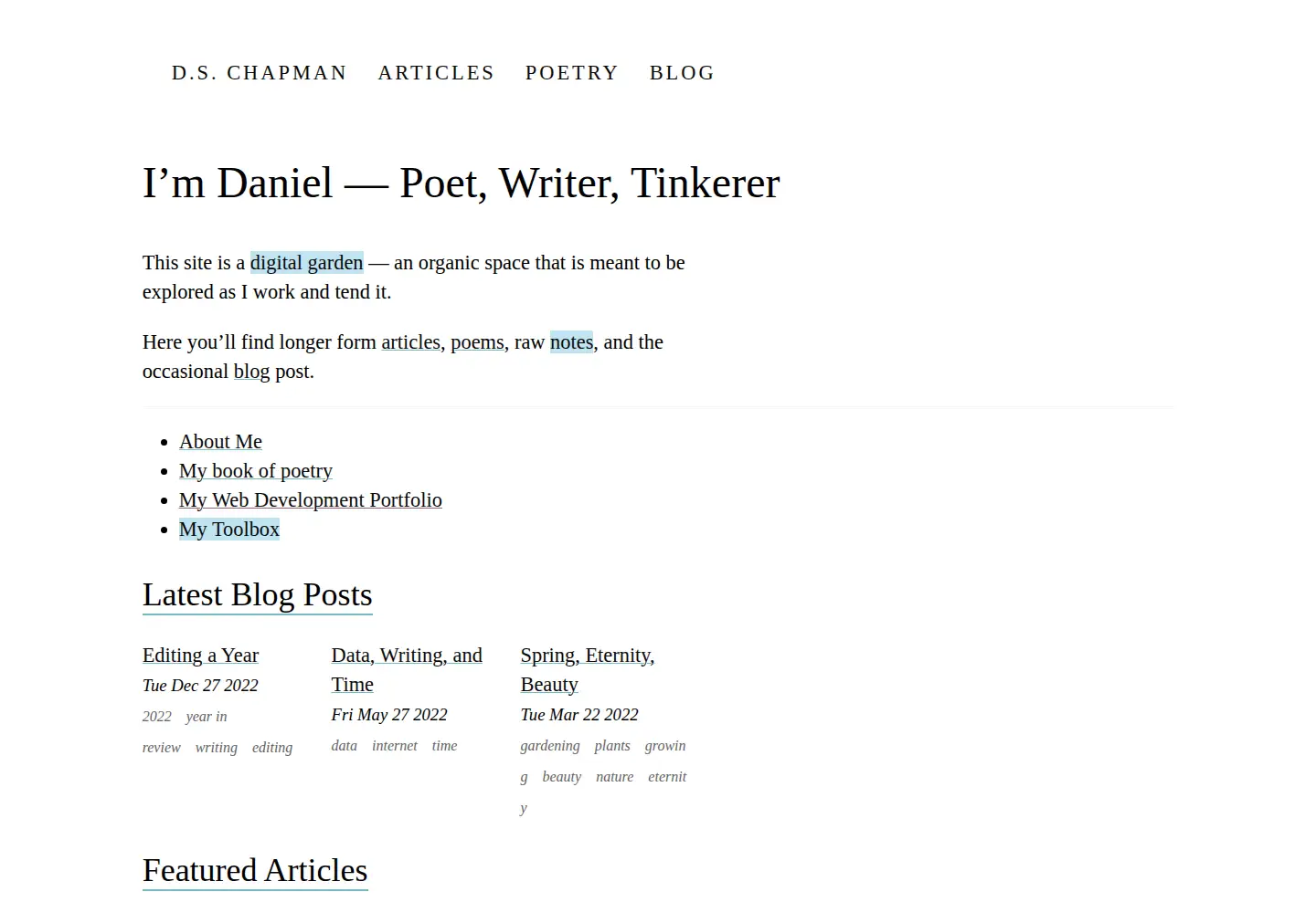 Screenshot of dschapman.com