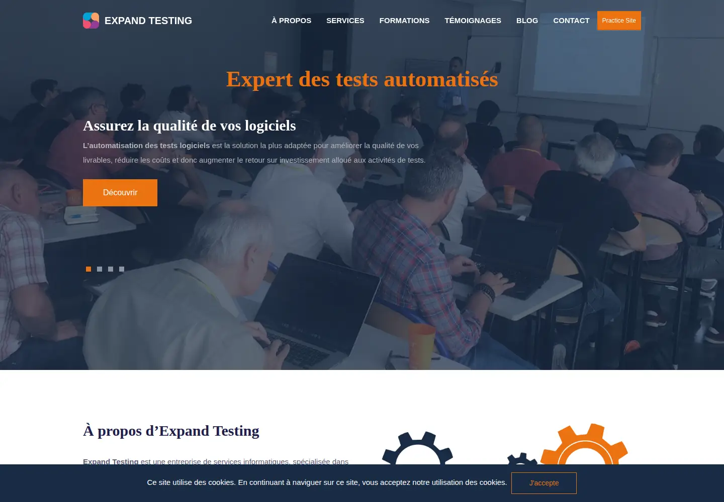 Screenshot of expandtesting.com