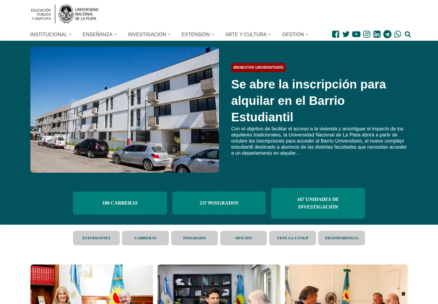 Screenshot of unlp.edu.ar