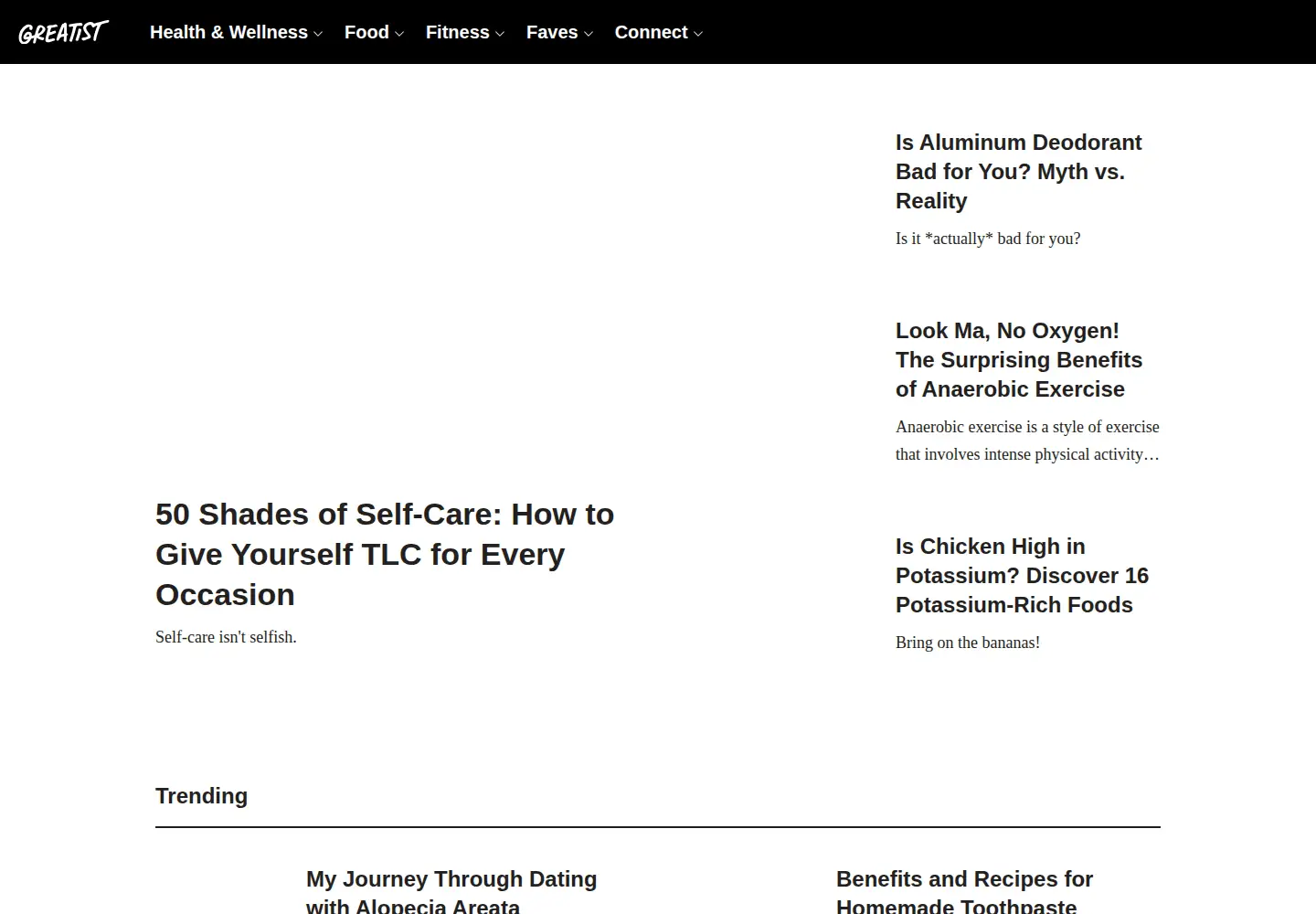 Screenshot of greatist.com