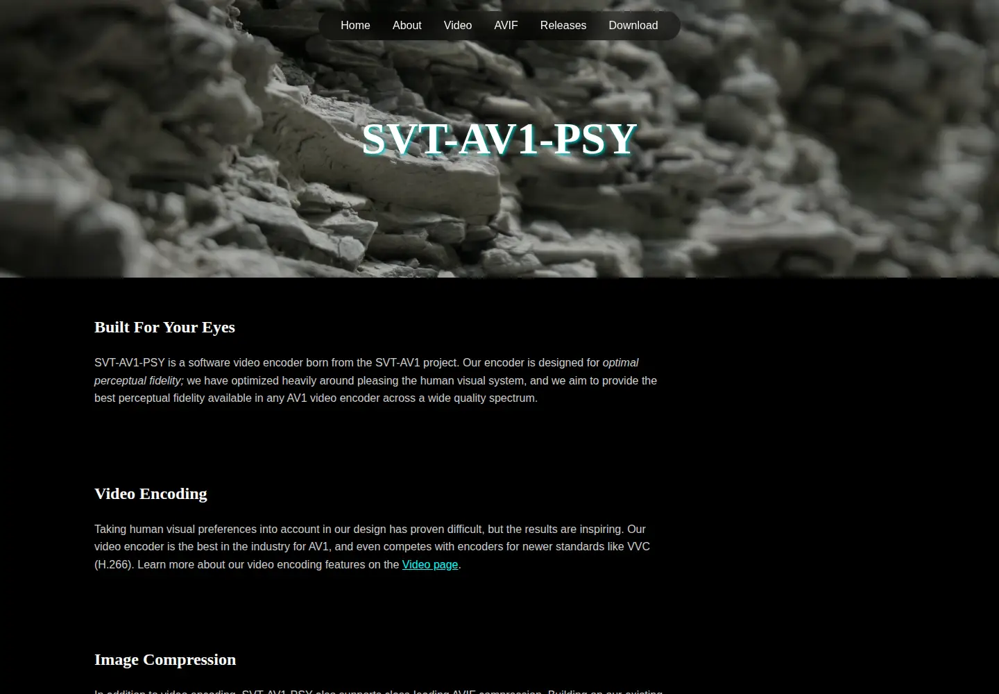 Screenshot of svt-av1-psy.com