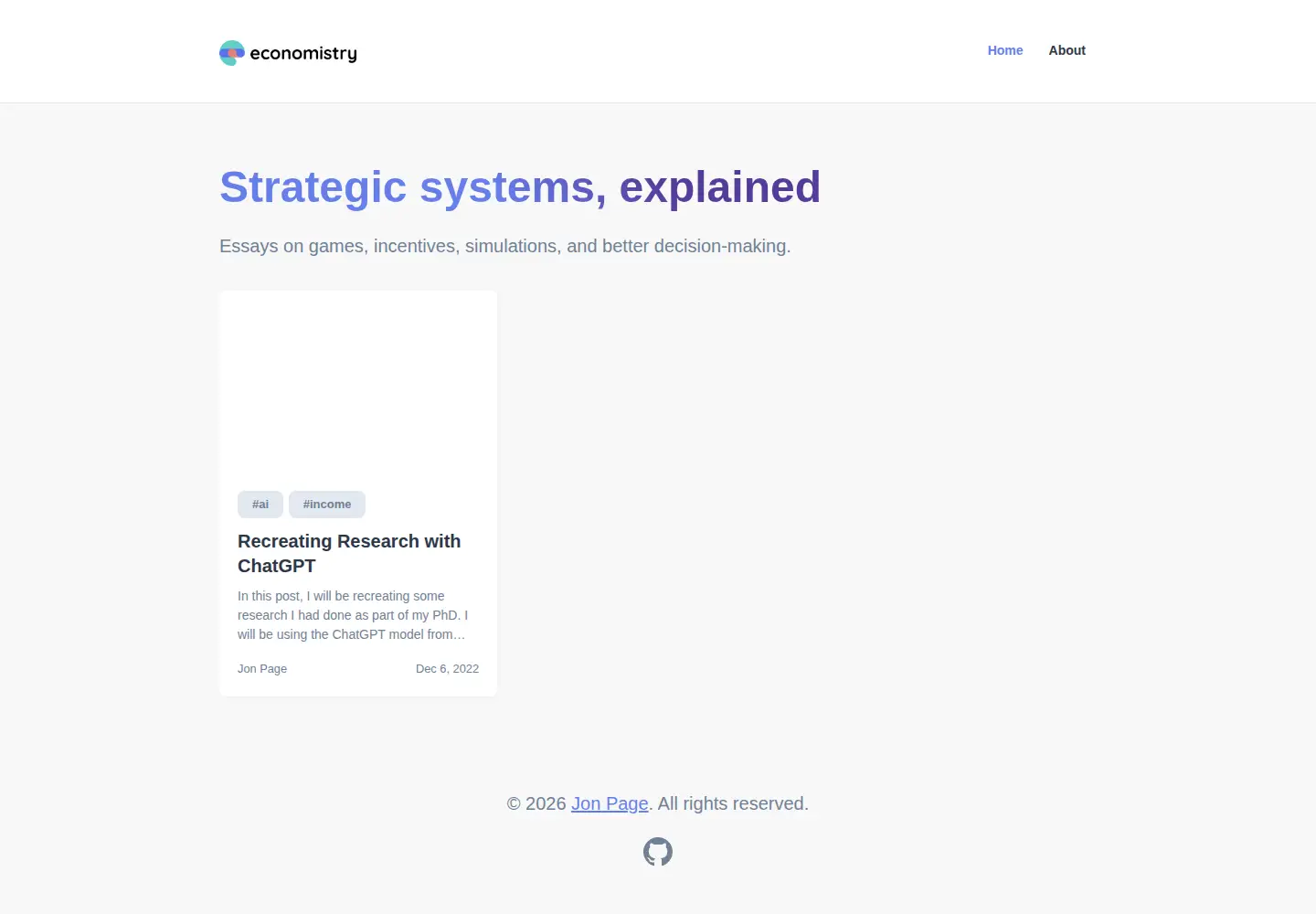 Screenshot of economistry.com