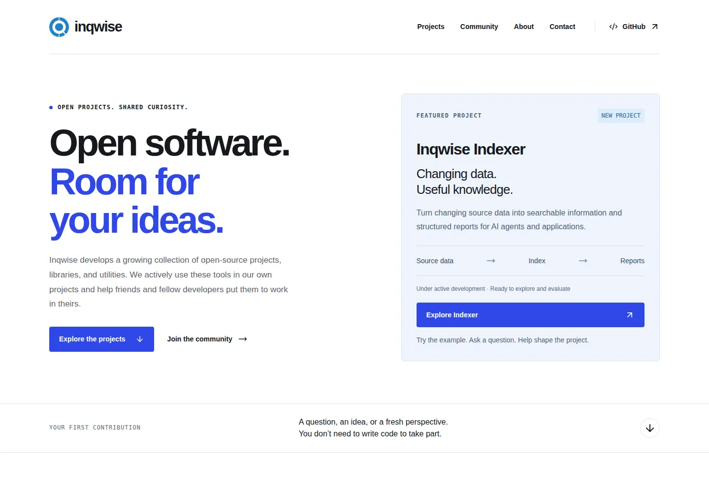 Captured homepage of inqwise.com in the current scan