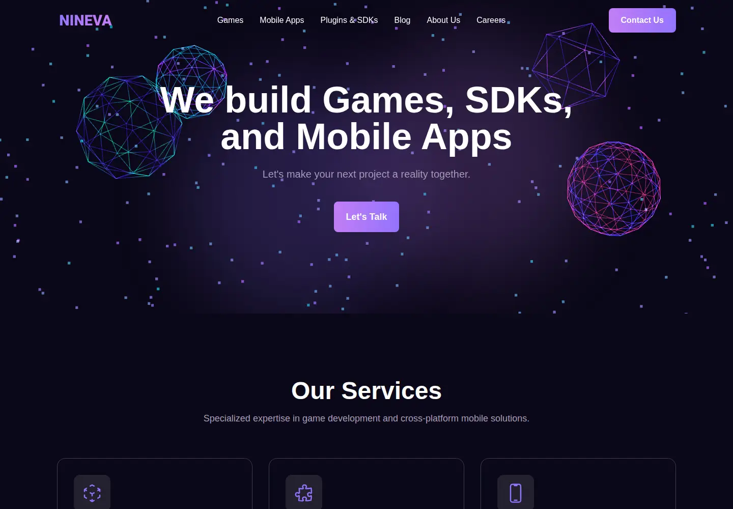 Screenshot of ninevastudios.com
