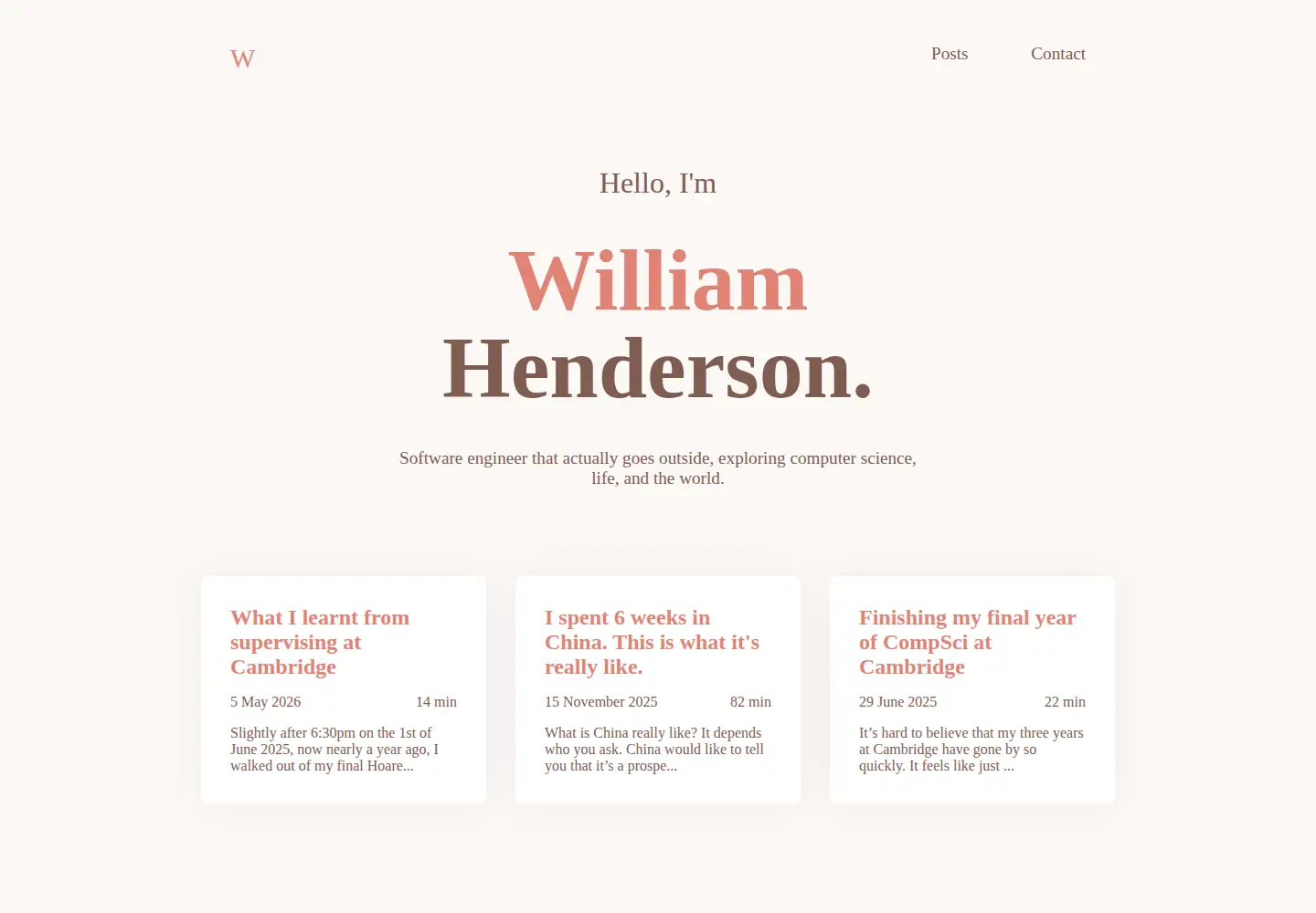 Screenshot of whenderson.dev