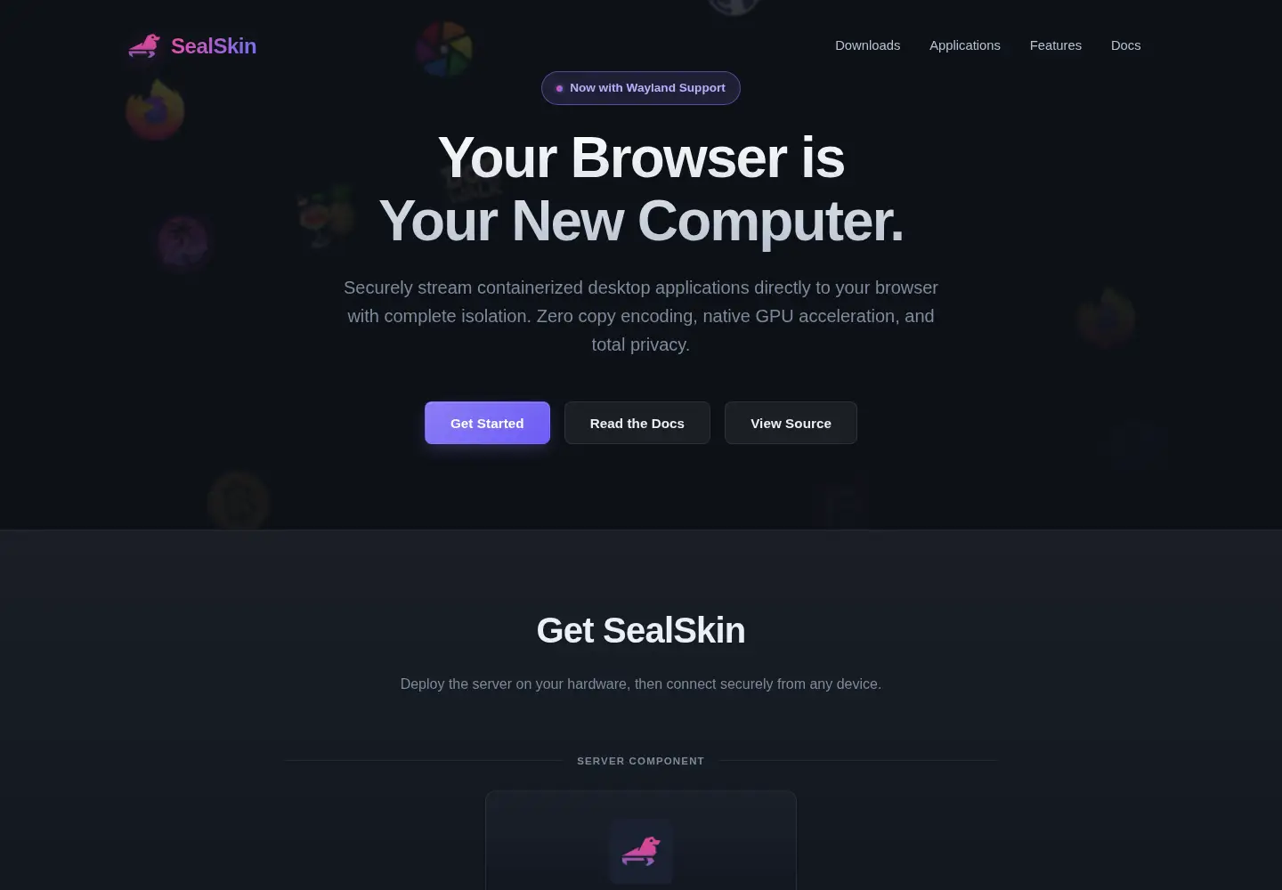 Screenshot of sealskin.app