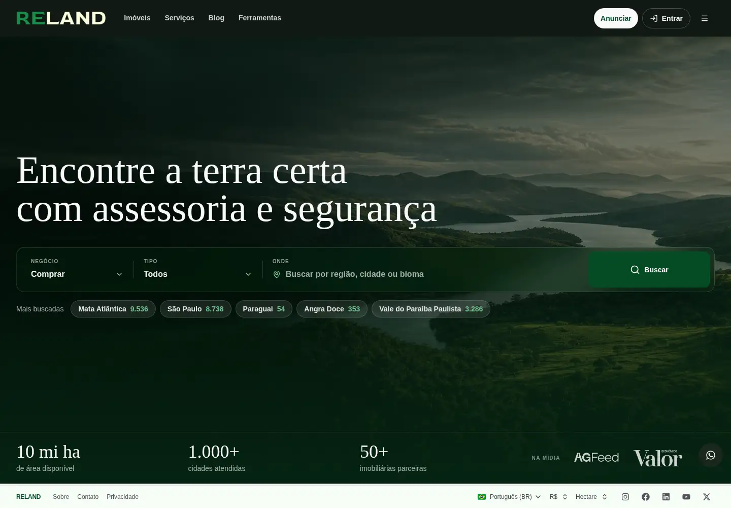 Screenshot of reland.com.br