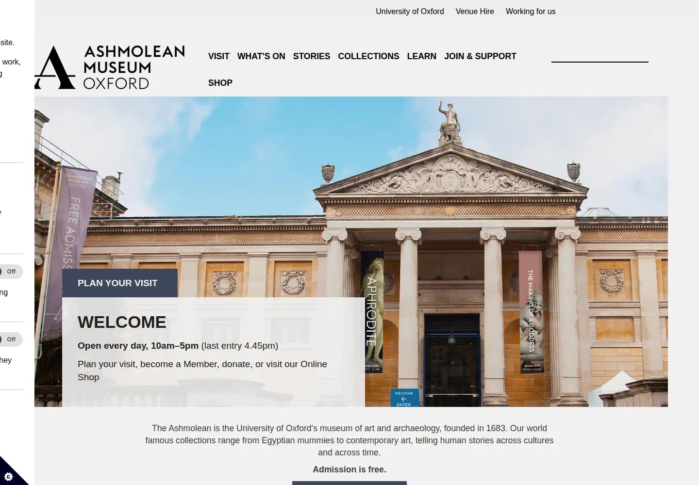 Screenshot of ashmolean.org