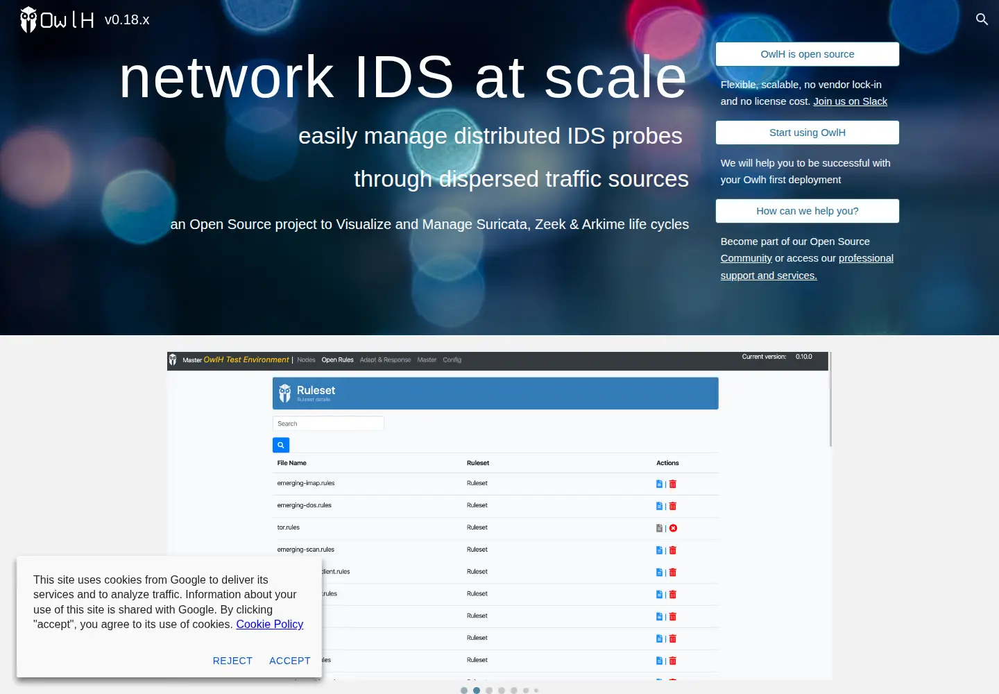 Screenshot of owlh.net