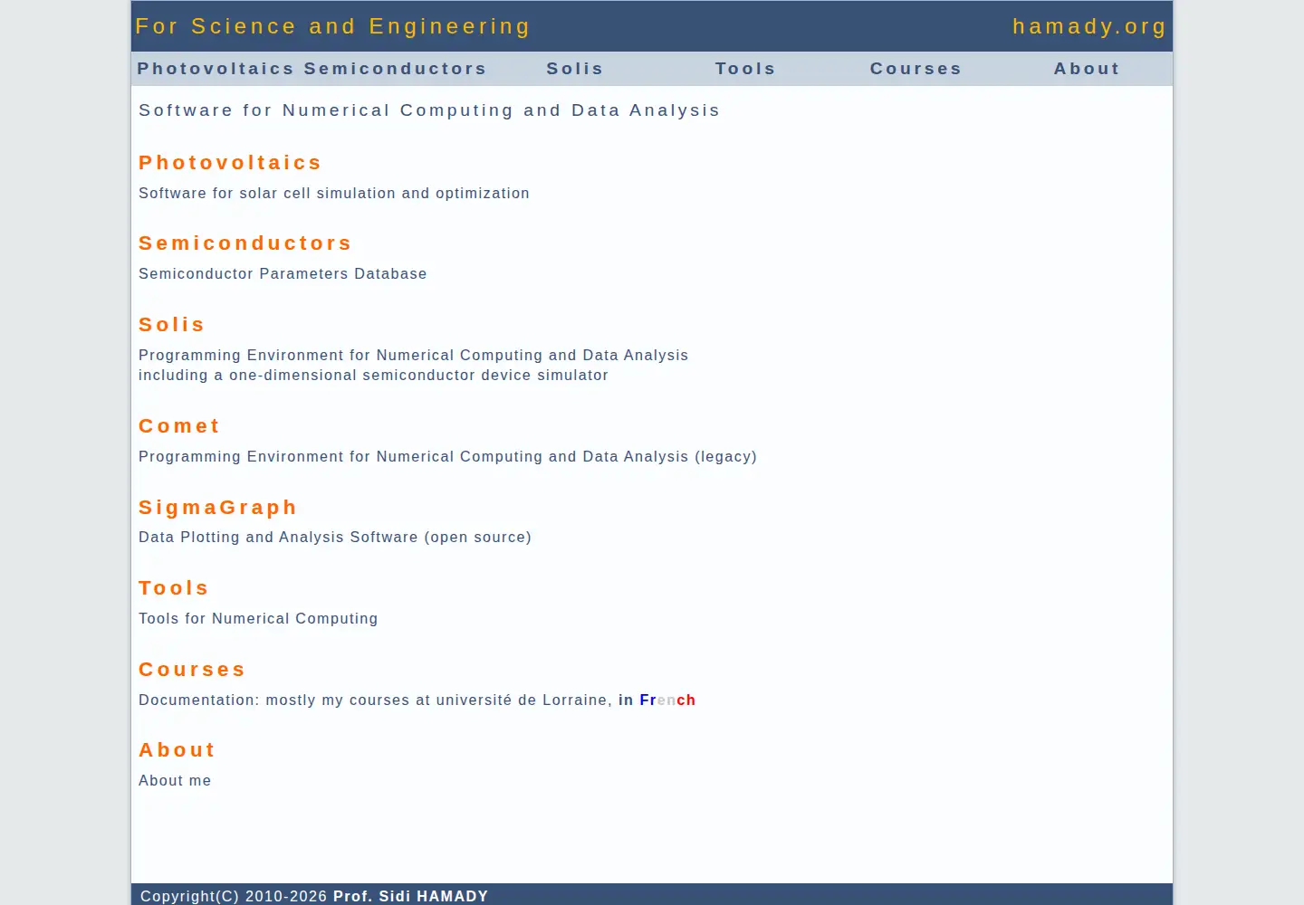 Screenshot of hamady.org