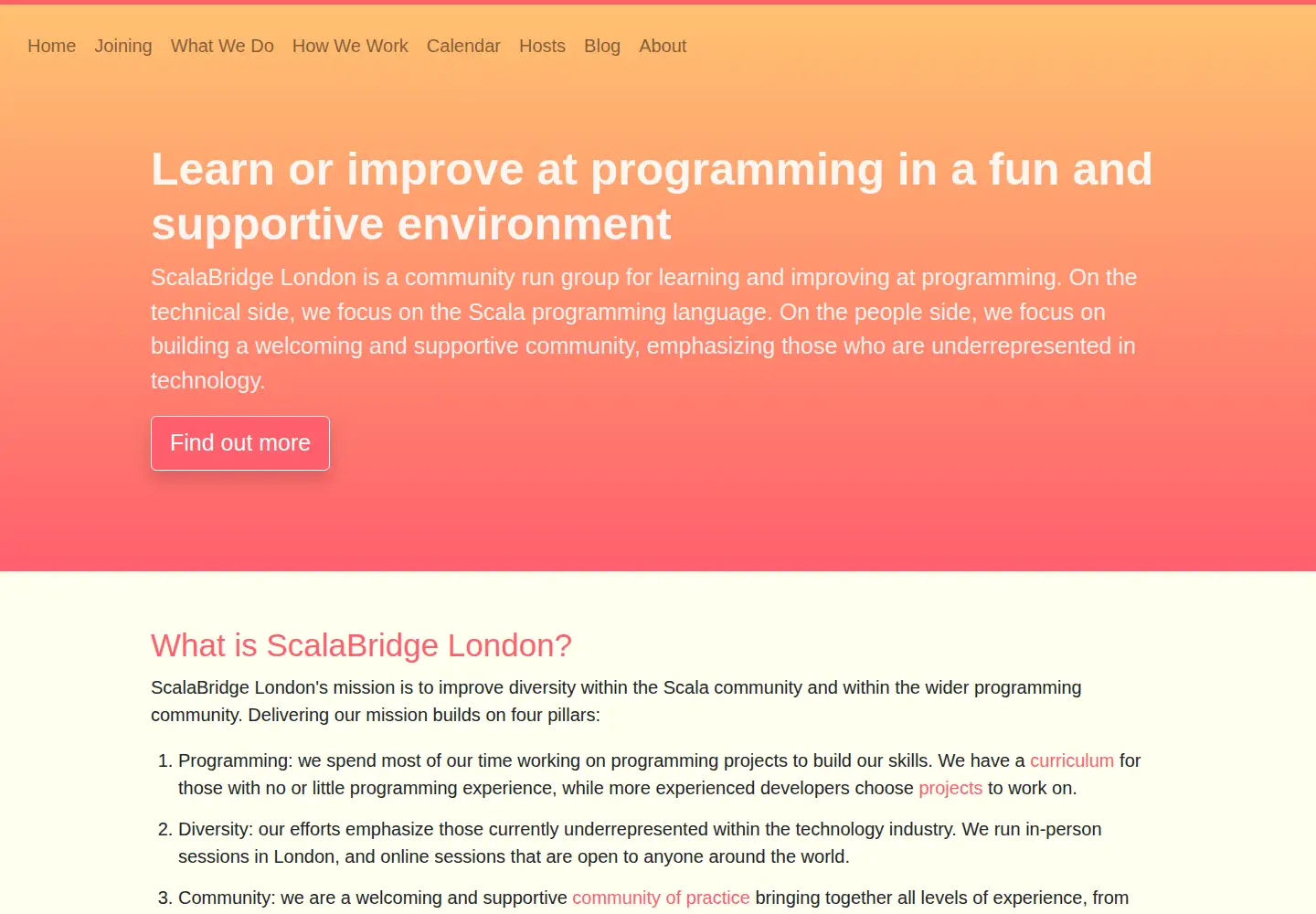 Screenshot of scalabridgelondon.org