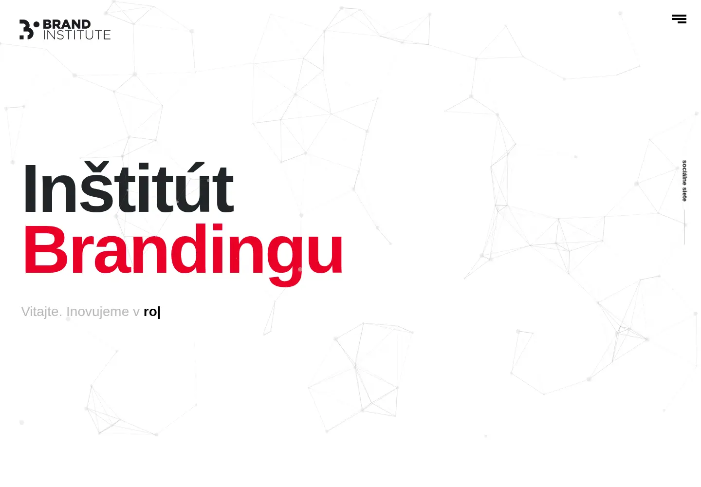 Captured homepage of brandinstitute.sk in the current scan