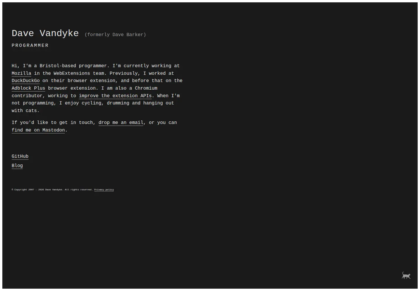 Screenshot of kzar.co.uk