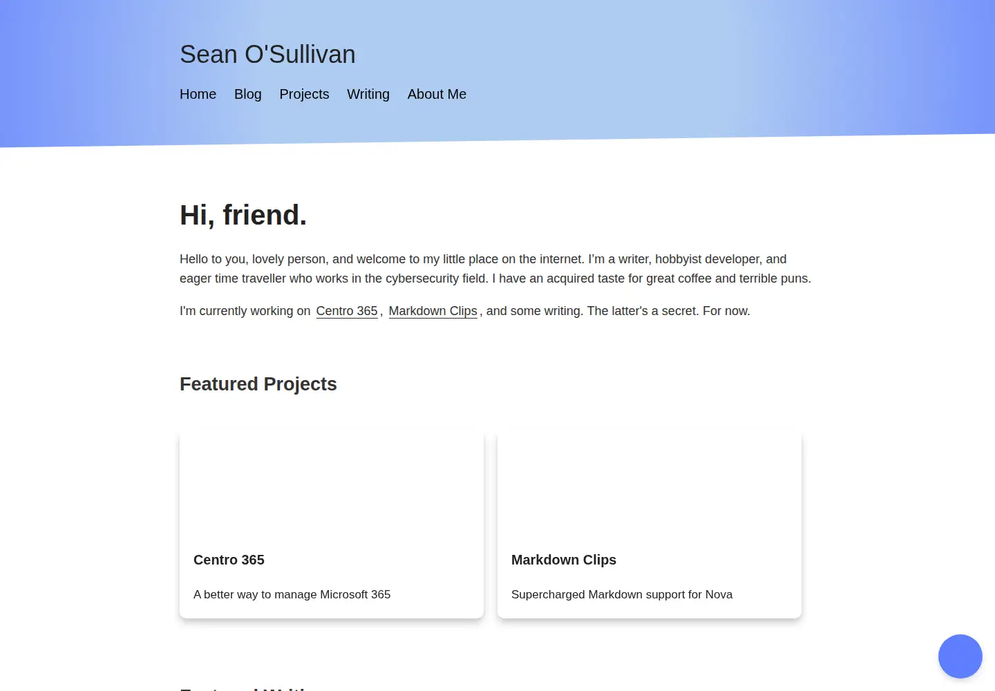 Screenshot of seanosullivan.co.uk