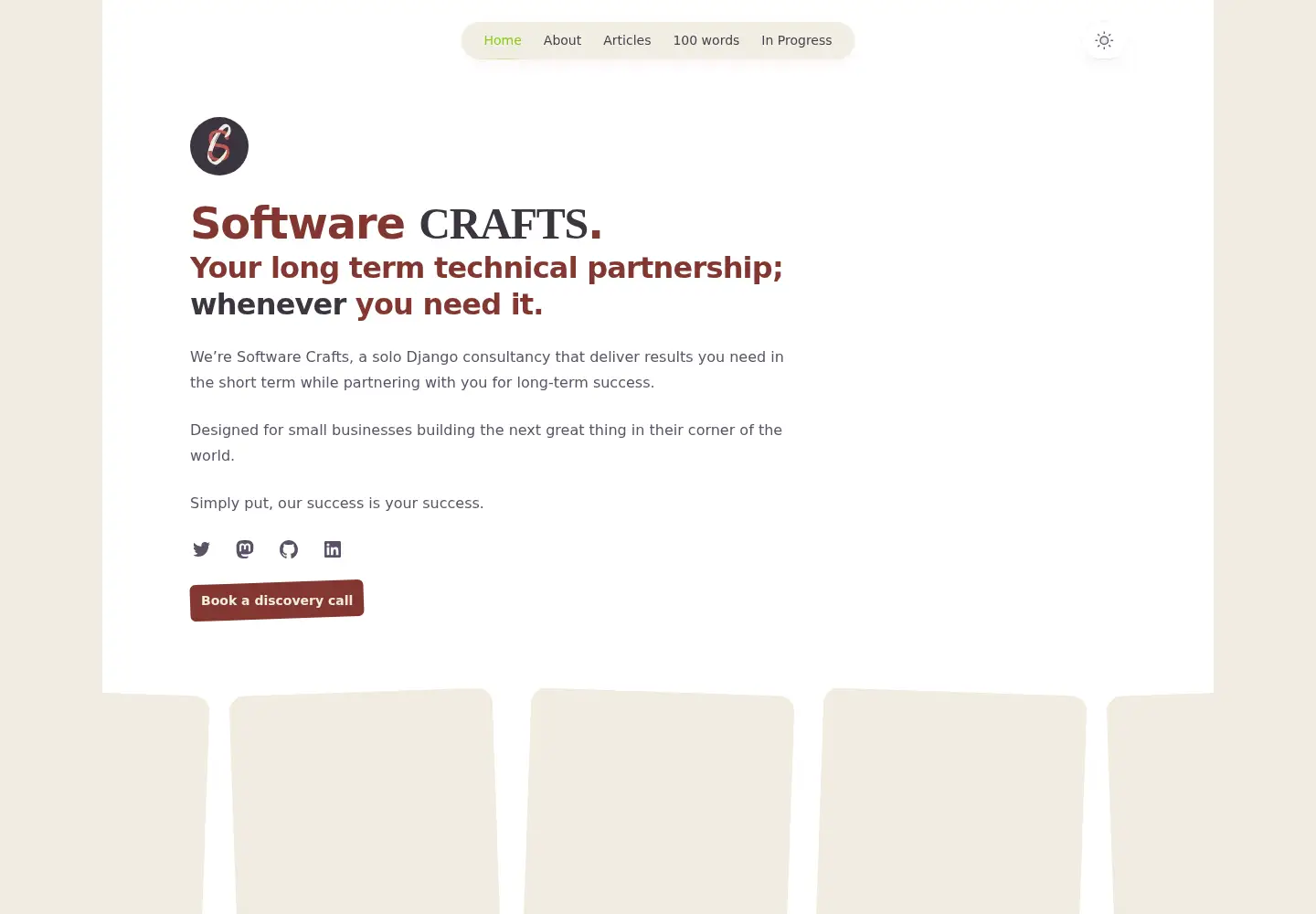 Captured homepage of softwarecrafts.uk in the current scan