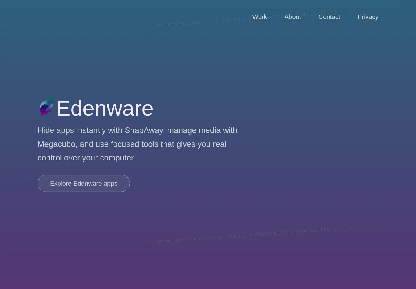 Screenshot of edenware.app