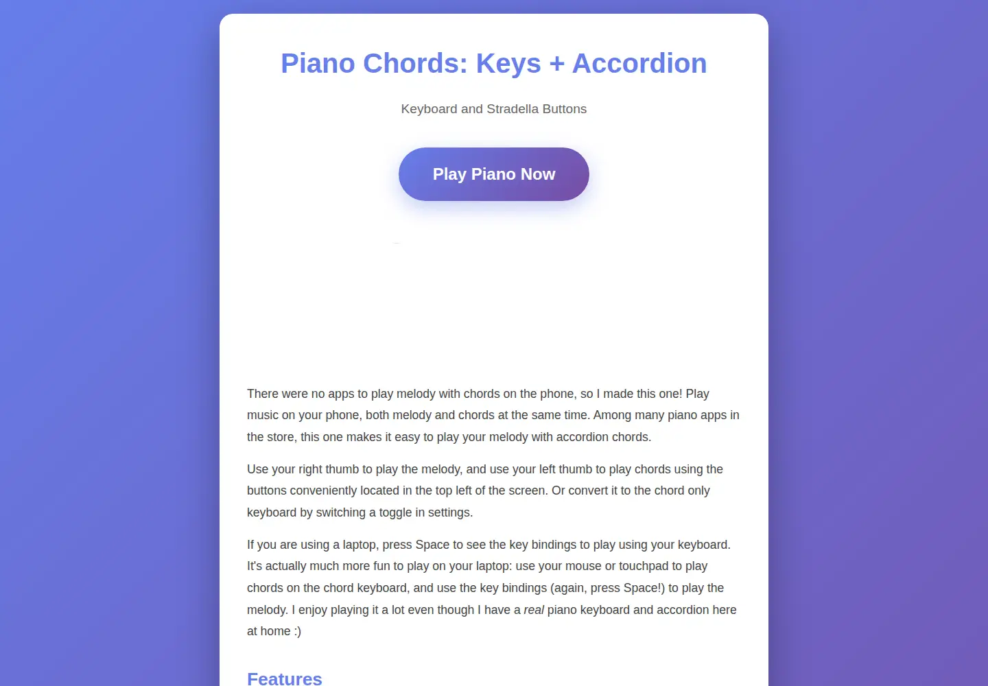 Screenshot of pianoapp.click