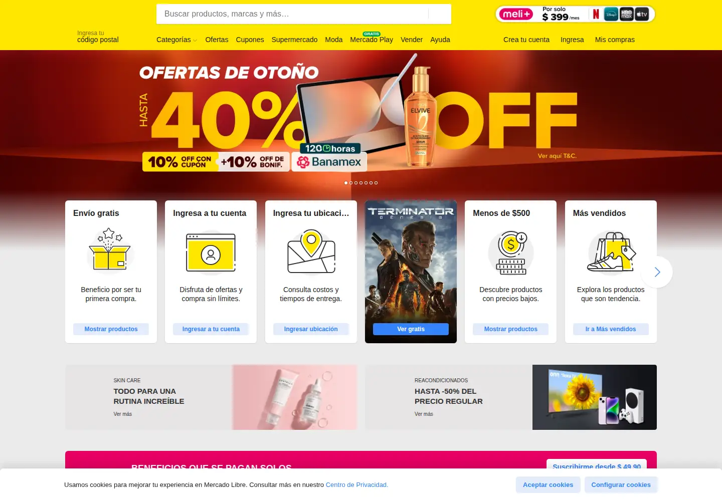 Screenshot of mercadolibre.com.mx