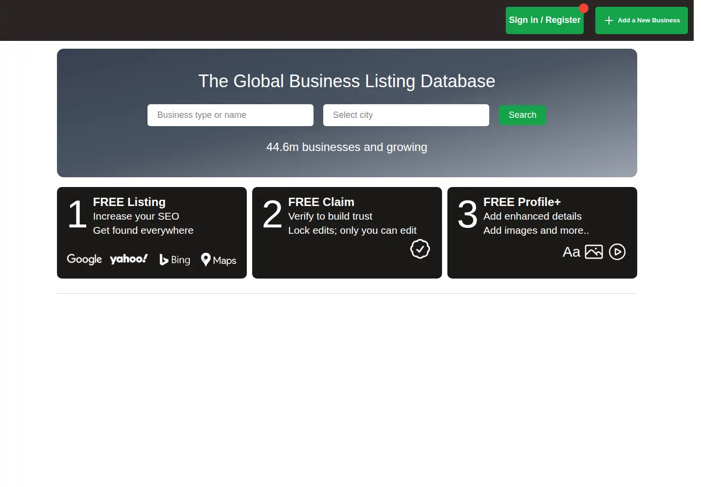 Screenshot of brownbook.net