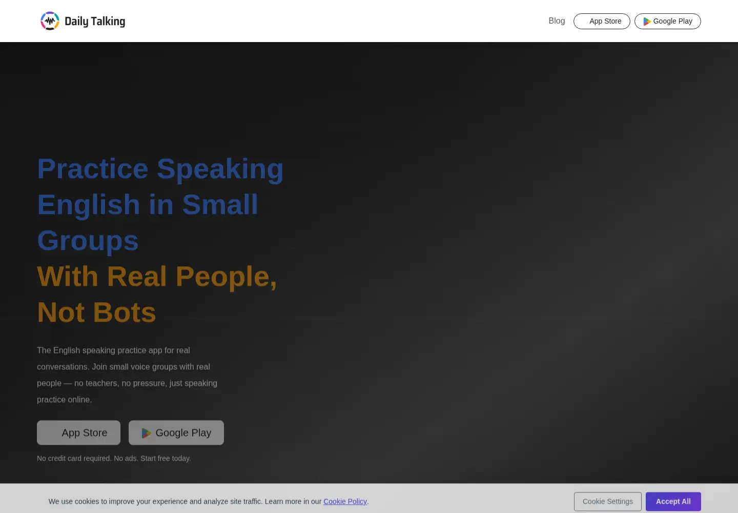 Captured homepage of dailytalking.com in the current scan