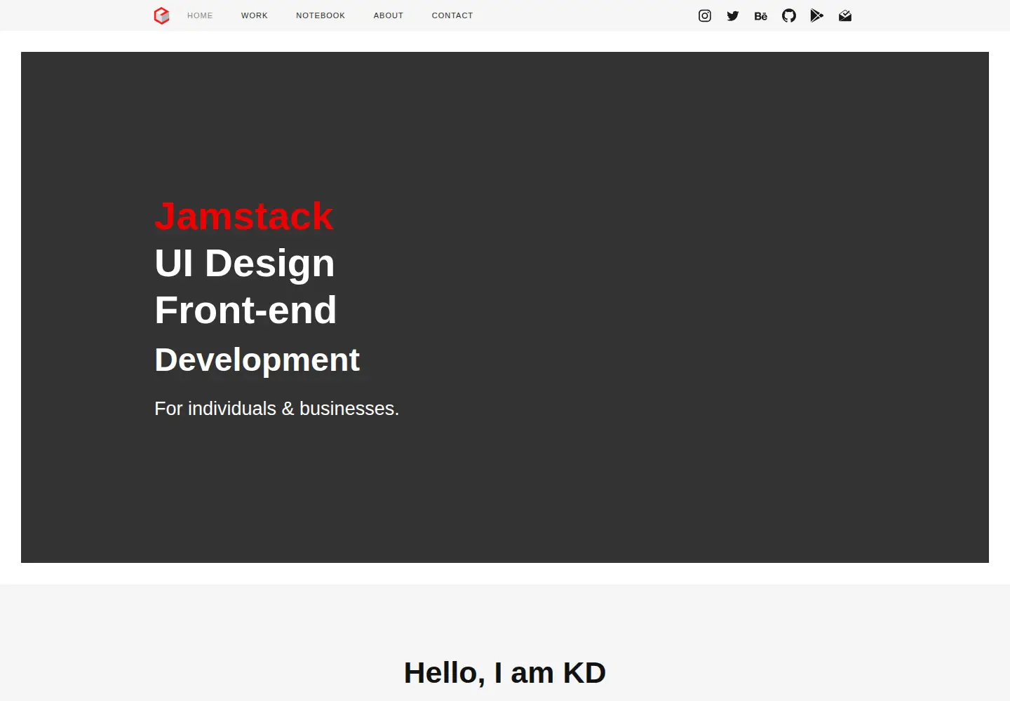 Screenshot of kdpixels.com