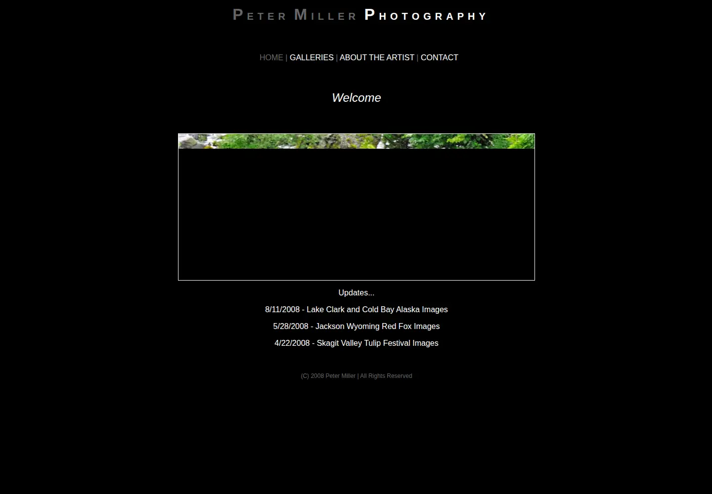 Screenshot of petermillerphoto.com