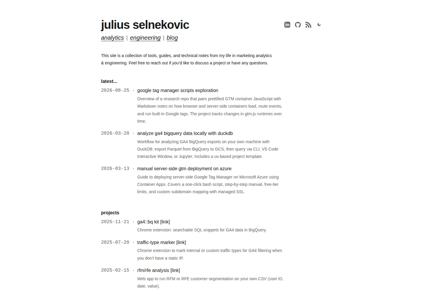 Screenshot of selnekovic.com