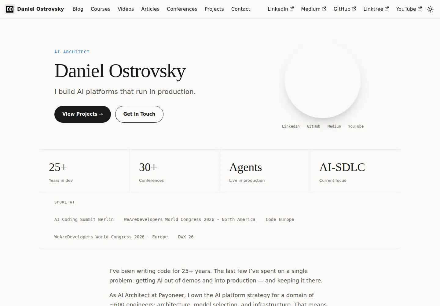 Captured homepage of danduh.me in the current scan