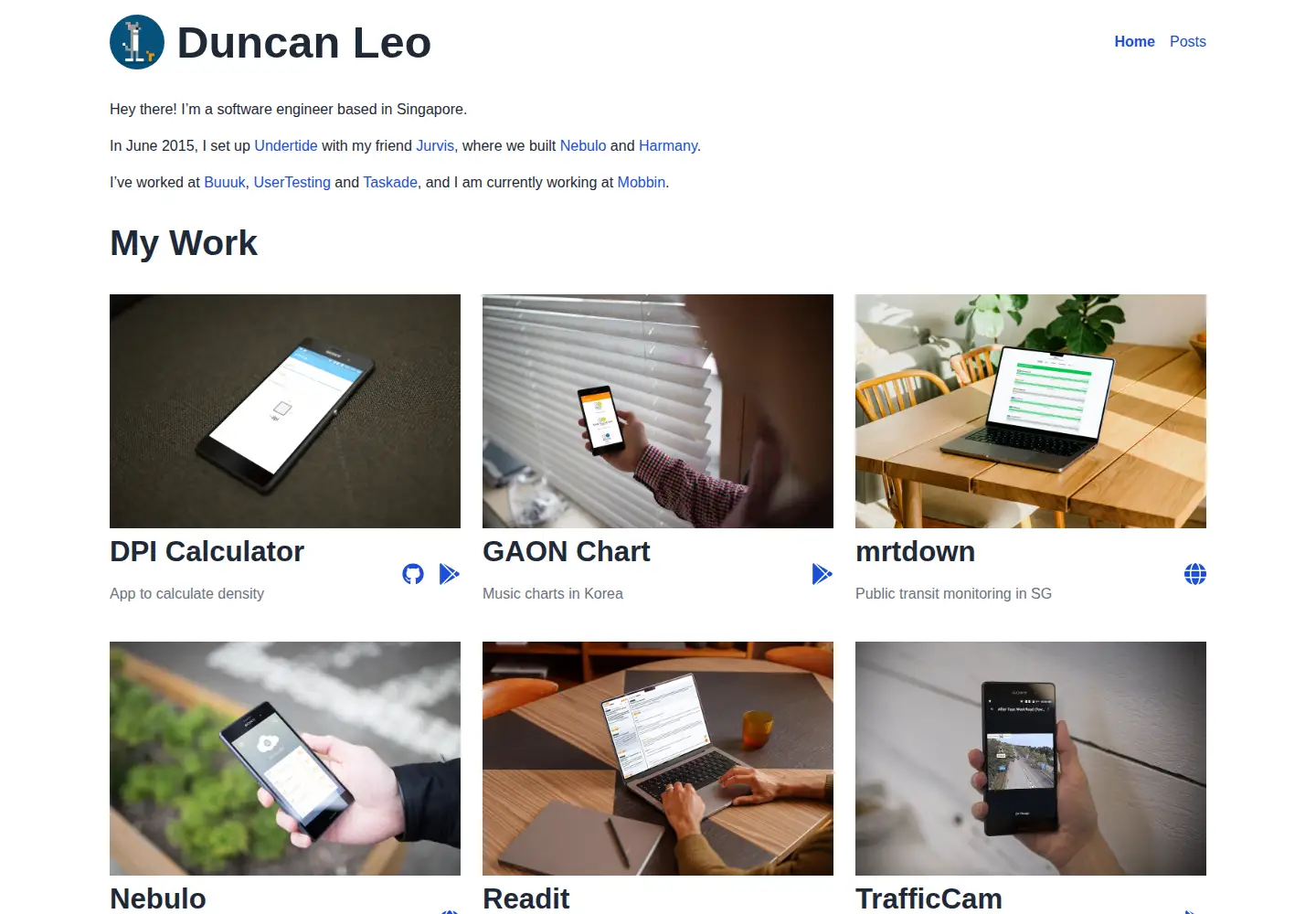 Screenshot of duncanleo.me