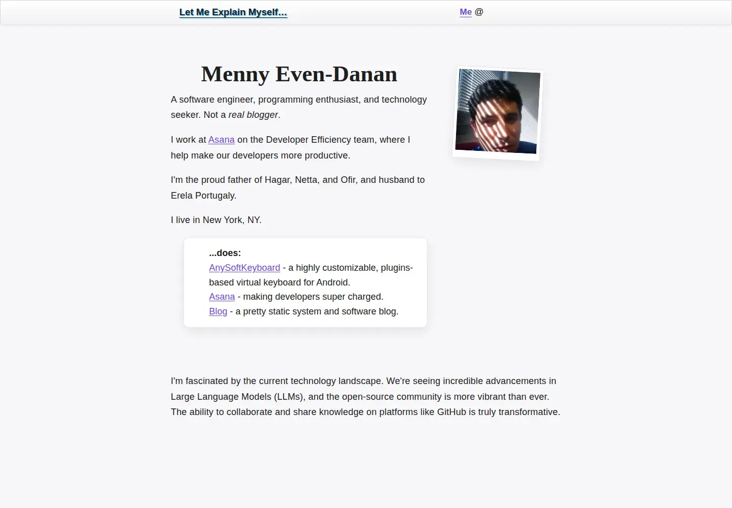 Screenshot of evendanan.net