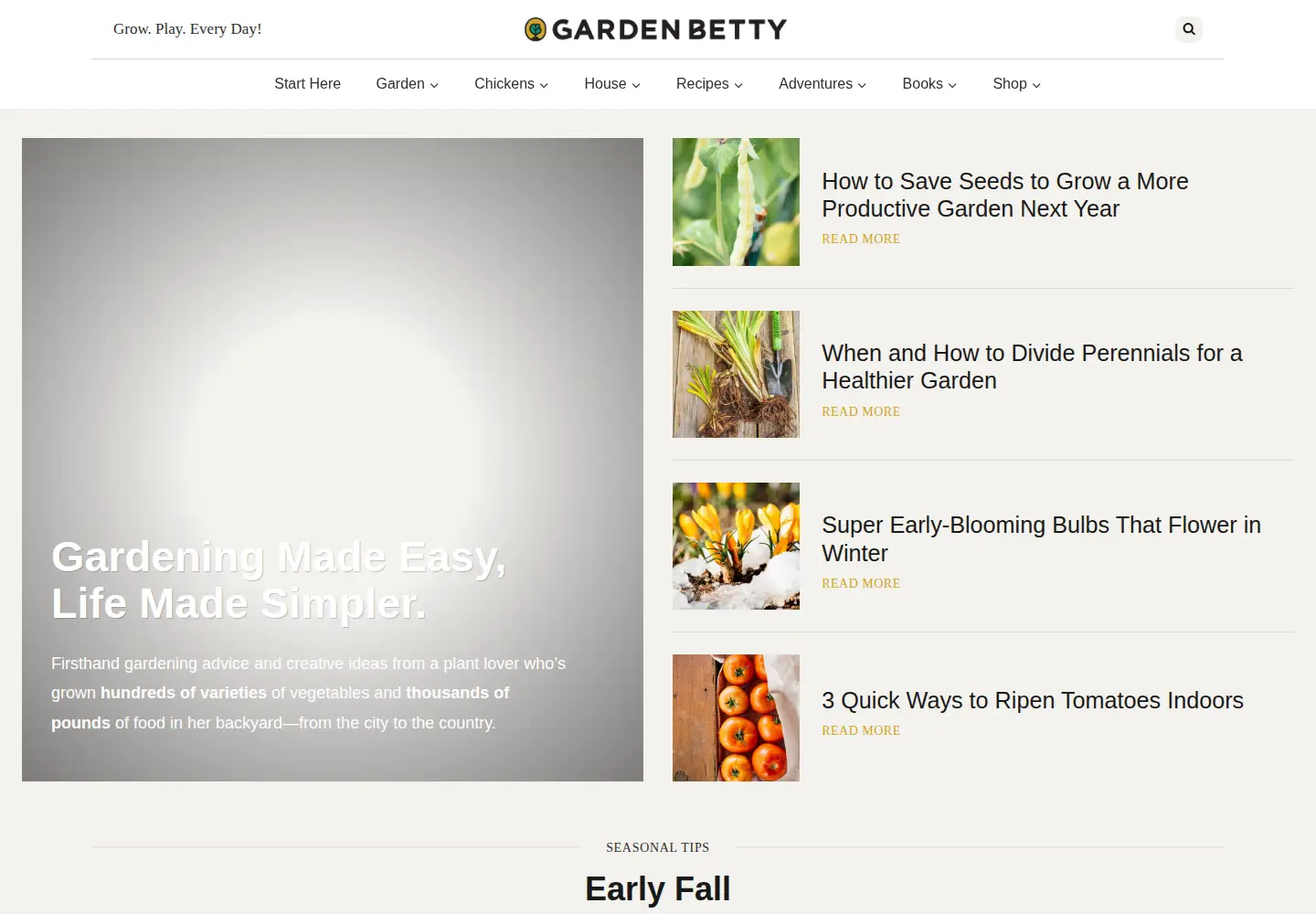 Screenshot of gardenbetty.com