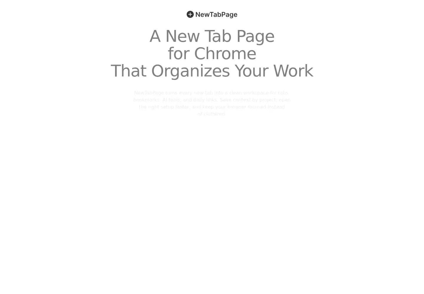 Screenshot of newtabpage.app
