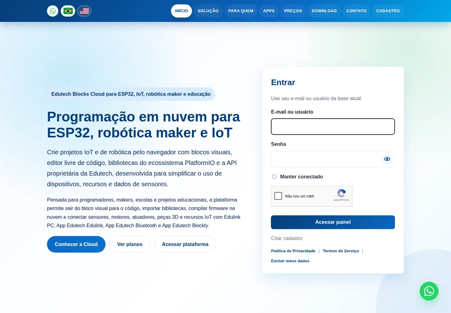 Screenshot of edutechblocks.com.br