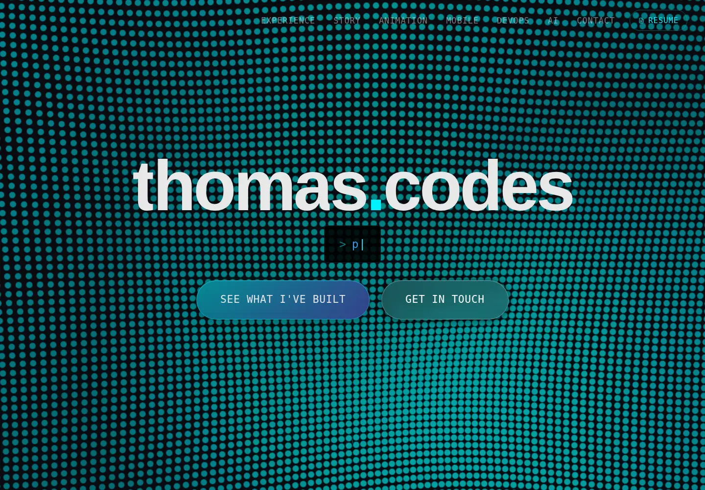 Screenshot of thomas.codes