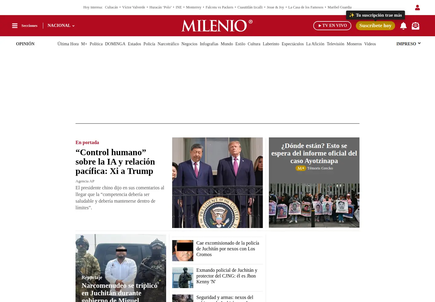 Screenshot of milenio.com
