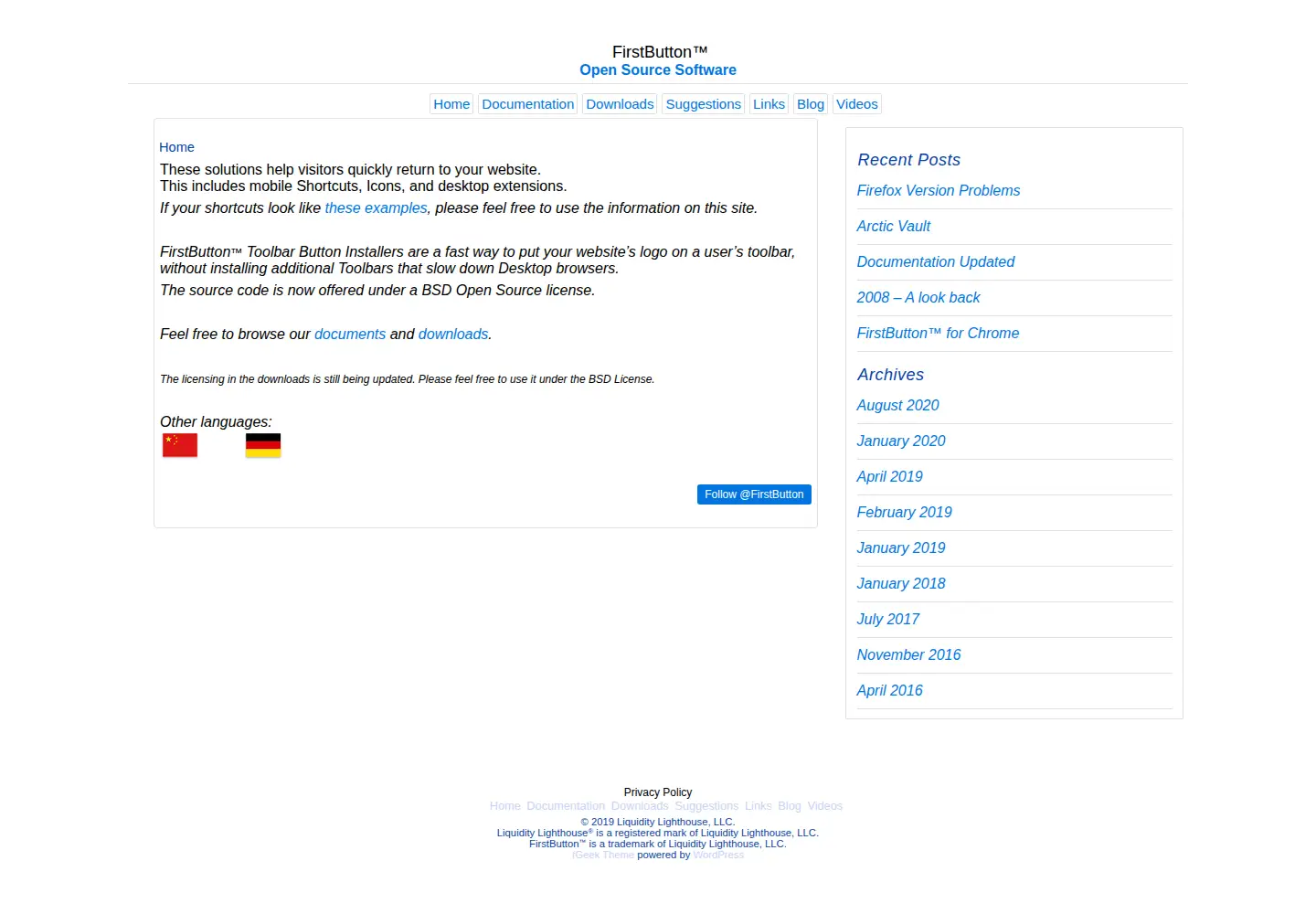 Screenshot of firstbutton.com