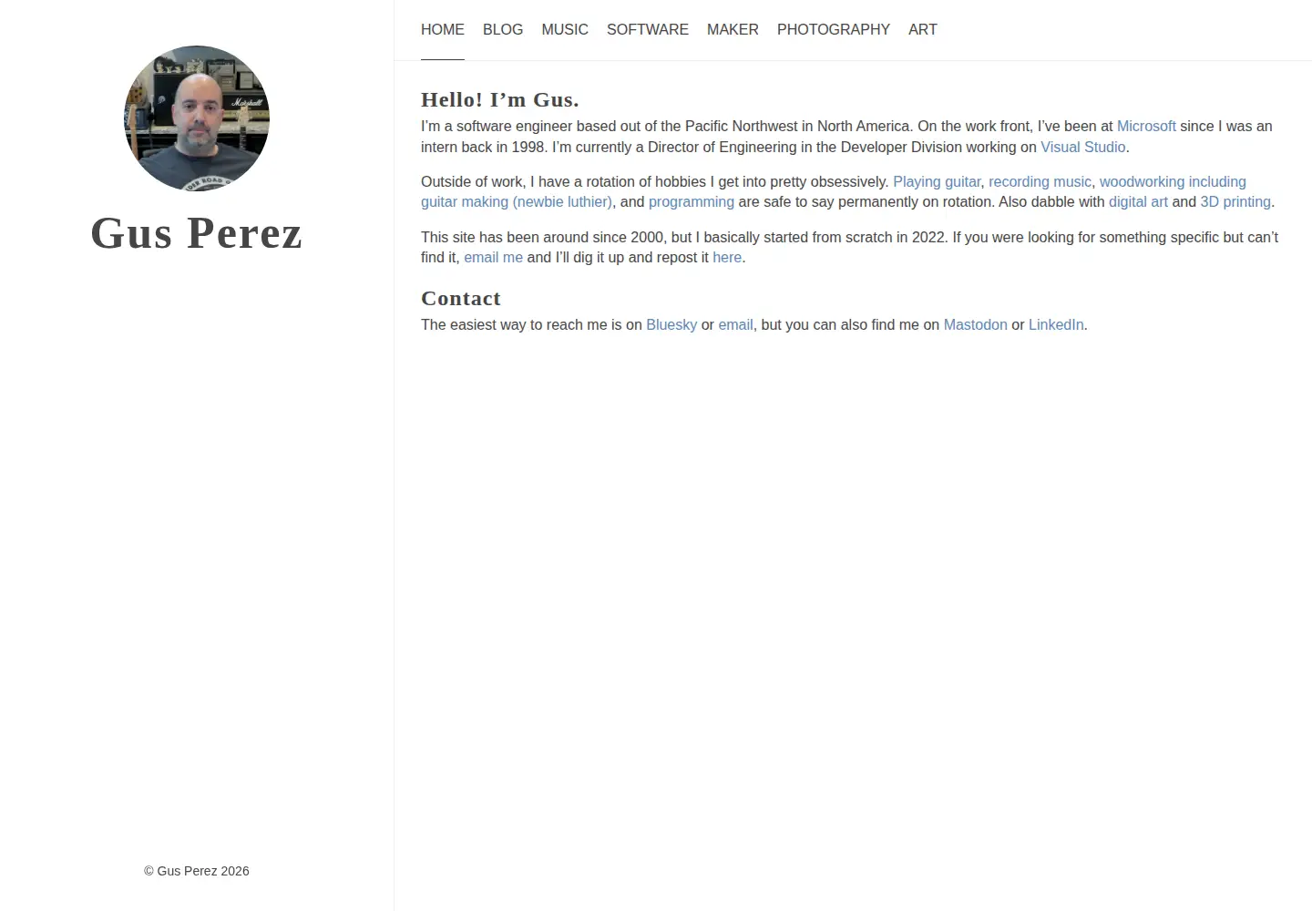 Screenshot of gusperez.com