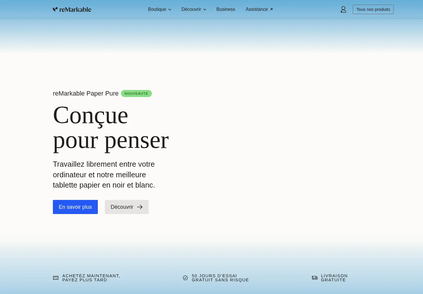Screenshot of remarkable.com