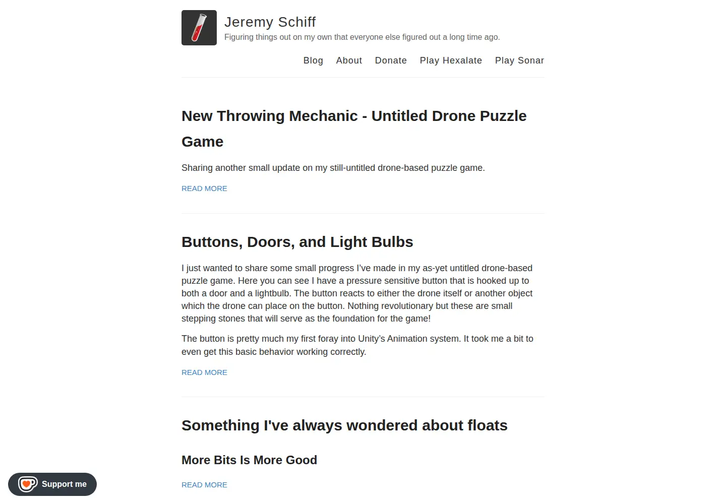 Screenshot of jschiff.com