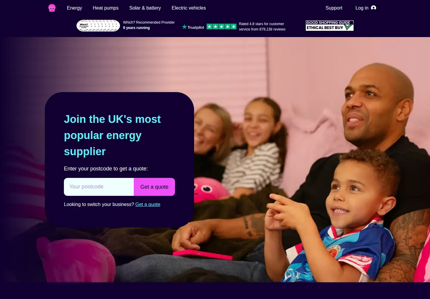 Screenshot of octopus.energy