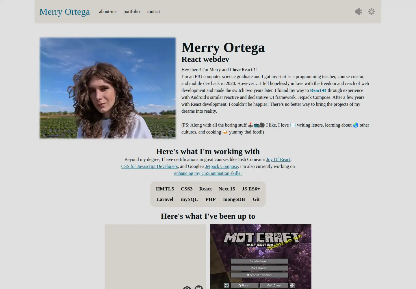 Screenshot of merryortega.com